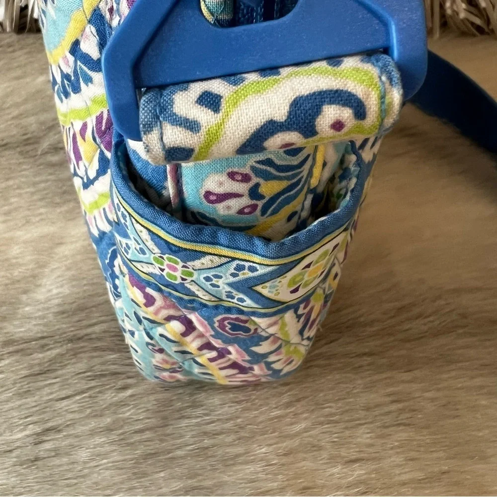 Vintage VERA BRADLEY Capri Blue 2007 Business Bag Tech Laptop Tote Shoulder Y2K